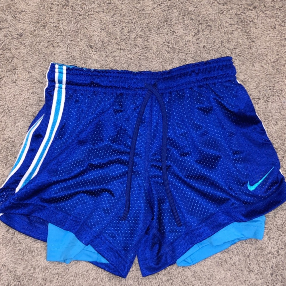 blue nike soccer shorts